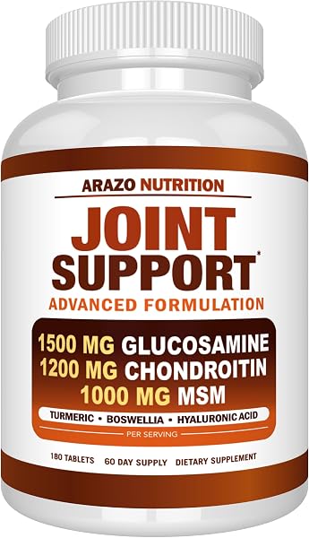 Arazo Nutrition Glucosamine Chondroitin Turmeric Msm Boswellia 180 Tablets