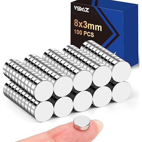 Small Magnets, 100 Pcs Magnets Fridge for Crafts, Strong Magnets for Whiteboard,...