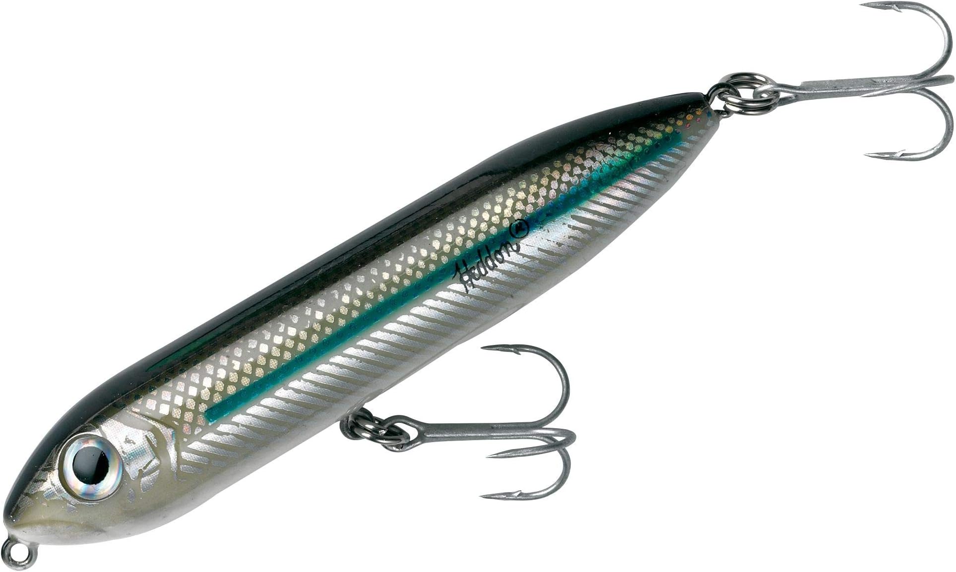 Super Spook Topwater Fishing Lure for Saltwater and Freshwater, Silver Mullet, Super Spook Jr (1/2 oz)