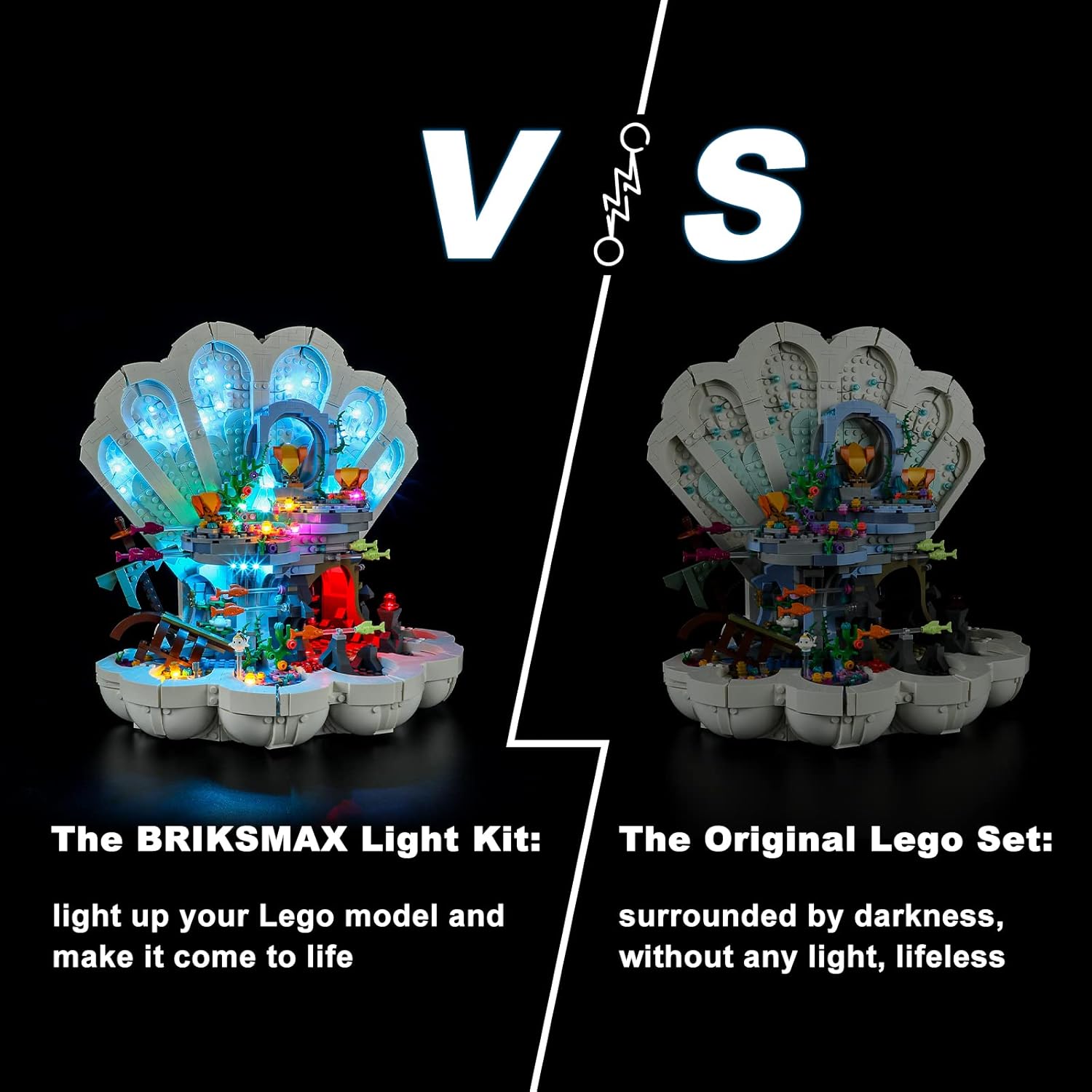 BRIKSMAX Led Lighting Kit for LEGO-43225 The Little Mermaid Royal Clamshell - Compatible with Lego Disney Building Blocks Model- Not Include Lego Set