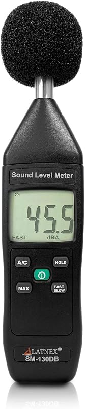 Lector de medidor de decibelios digital SM-130DB y medidor de nivel de sonido tipo 2 | Certificado de Calibración. Dispositivo de medición para monitor de ruido ambiental y mecánico: fabricación, oficina, aula