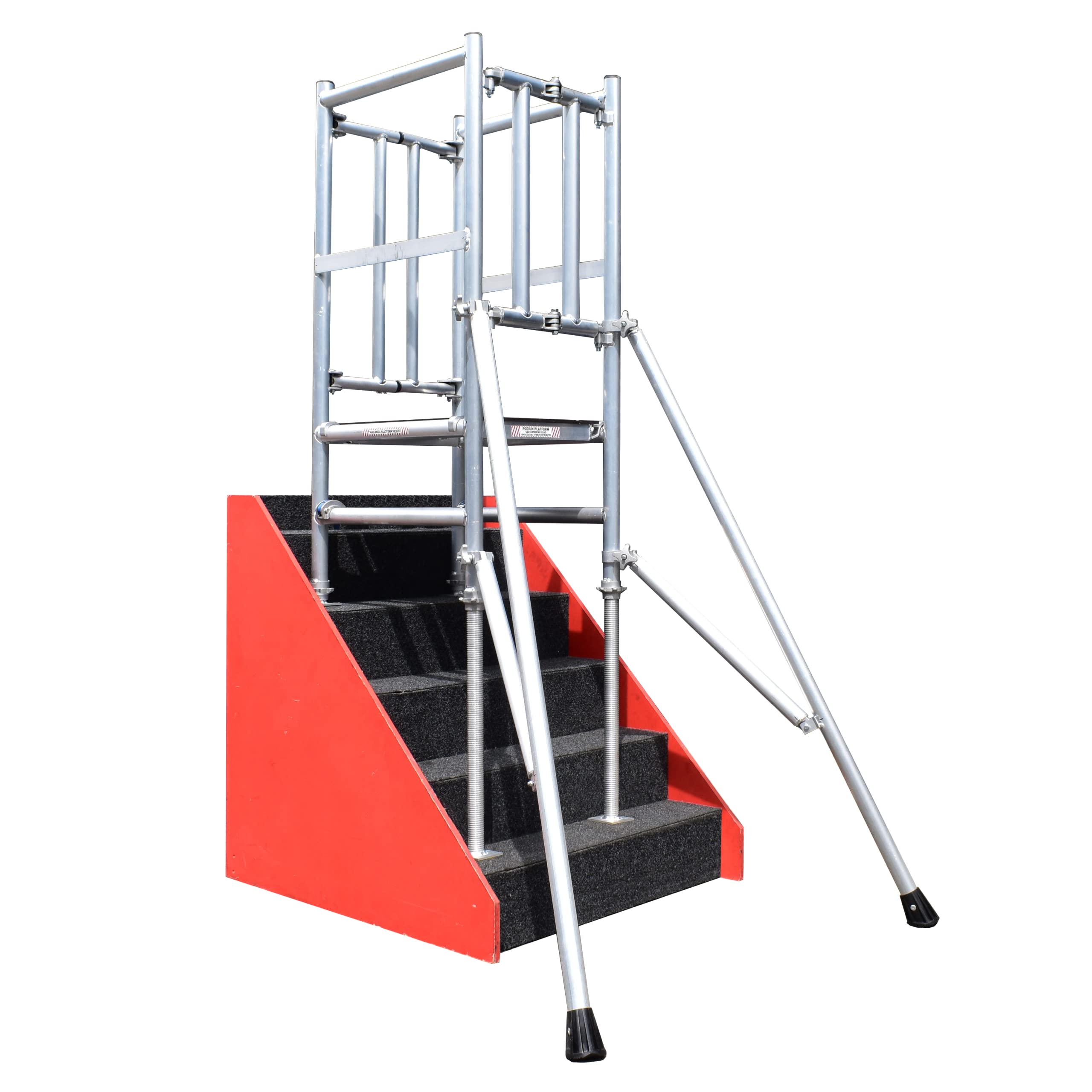 Bps Access Solutions Stair Podium - Bps Industrial Podium Step - Self Closing Gates, Platform, Step