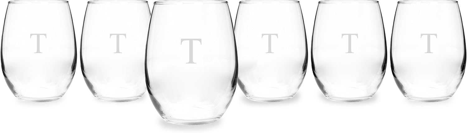 Exсluѕіvе Dіѕсоunt 80% оƒƒеr Cathy's Concepts Personalized 21 oz. Stemless White Wine Glasses, Set of 6, Letter T Exсluѕіvе Dіѕсоunt 80% оƒƒеr Cathy's Concepts Personalized 21 oz. Stemless White Wine Glasses, Set of 6, Letter T