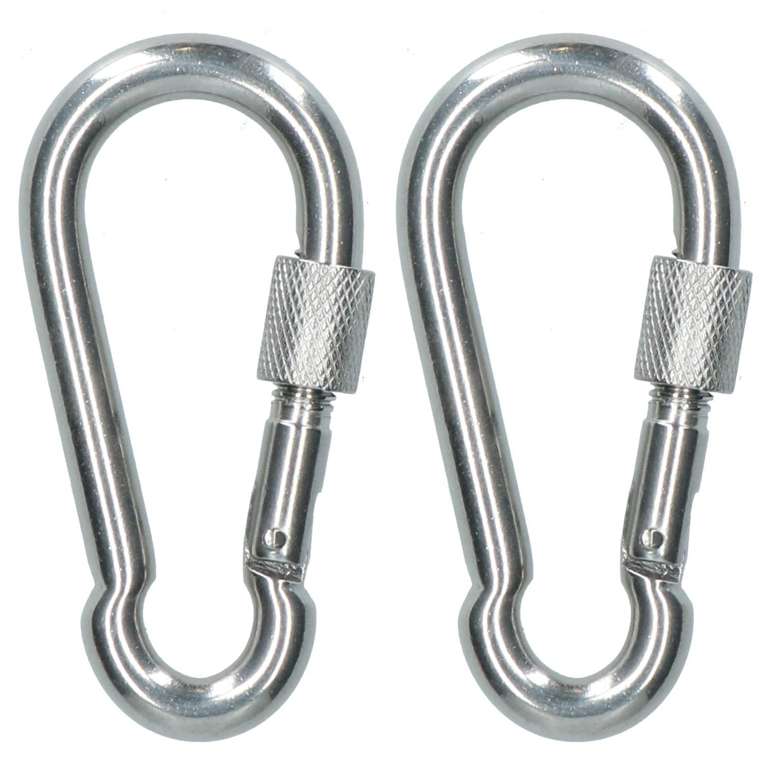 Ab Tools 2 X Carabina Carbine Hook With Screw Gate 8Mm Marine Grade Stainless Steel Dk75