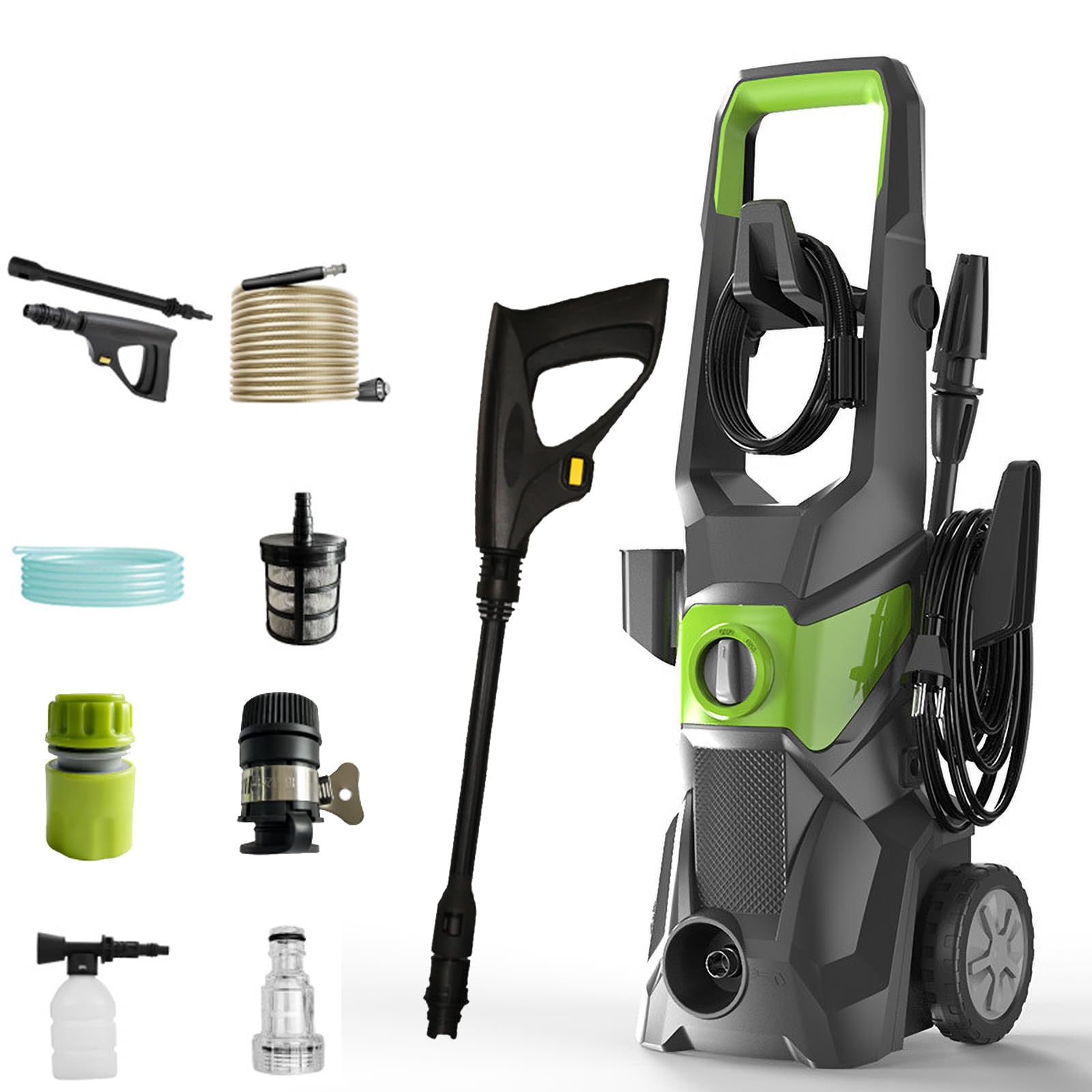 Amazon | 高圧洗浄機 1800W 17MPa 水道直結 自吸両用 高圧ホース16m
