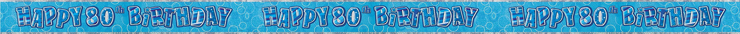 Unique Party 92068 - 9ft Foil Glitz Pink Happy 80th Birthday Banner — view 191