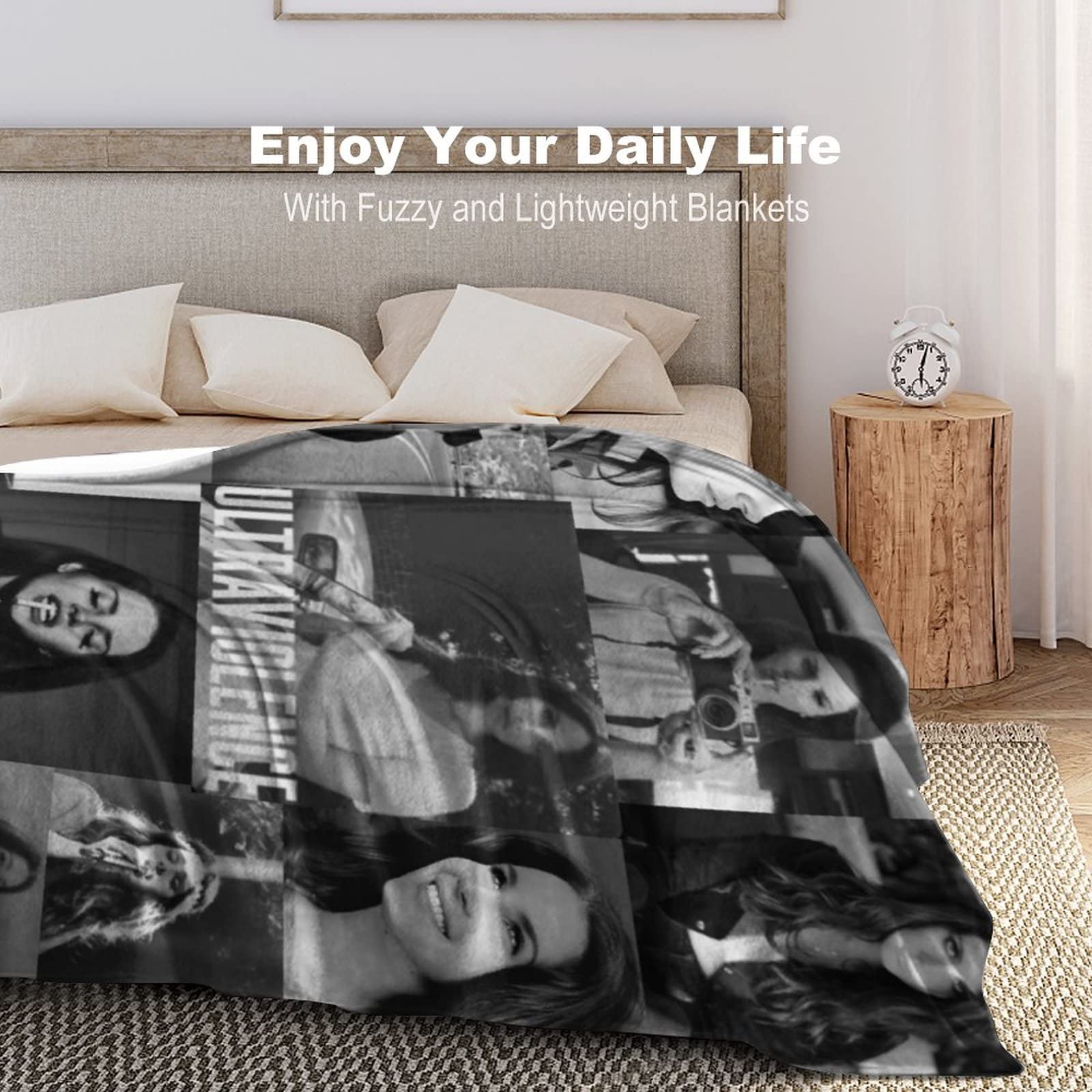 Mikro-Flanell Decke Mit Musik-Symbol Druck - Weiche Überwurfdecke Für Sofa, Bett & Reisen