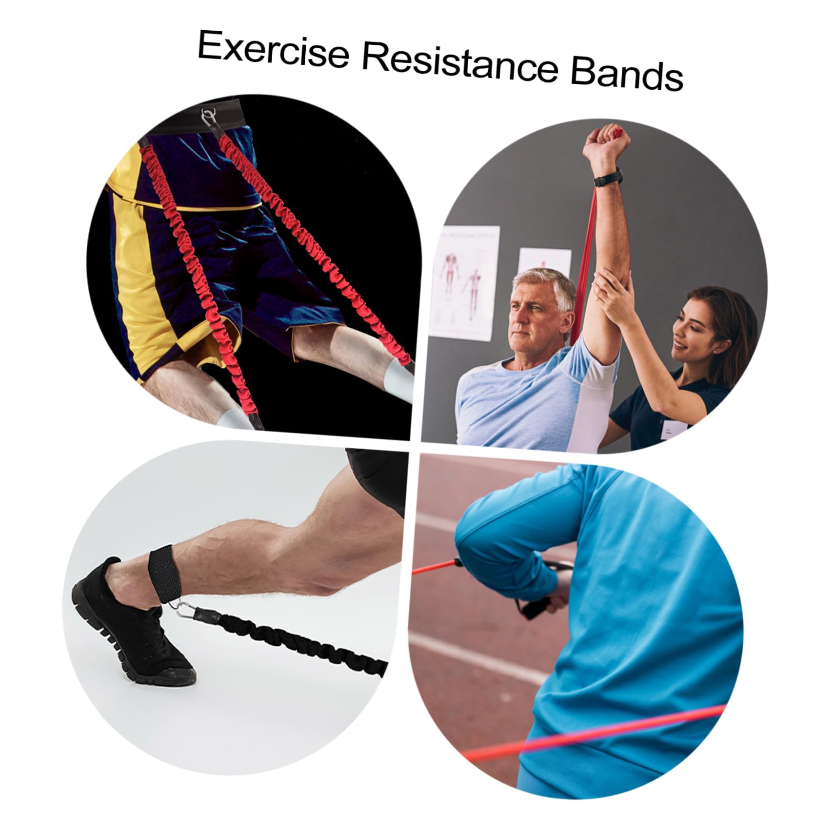 Mikinona Juego de Bandas de Resistencia para Ejercicio Bandas de Fitness de 15lbs Ligera y para Entrenamiento y Actividades Deportivas para Baloncesto y Fútbol