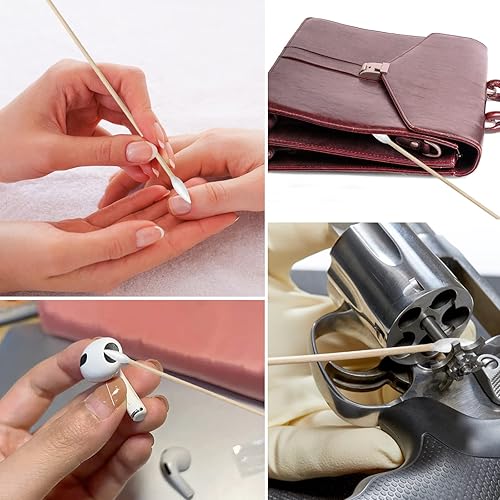 Miniatura 3 de 600500400 PCS Gun Cleaning Swabs - 6" Lint-Free Long Cotton Swabs Bamboo Handle, Precision Firearm Maintenance Kit Electronics Instruments,