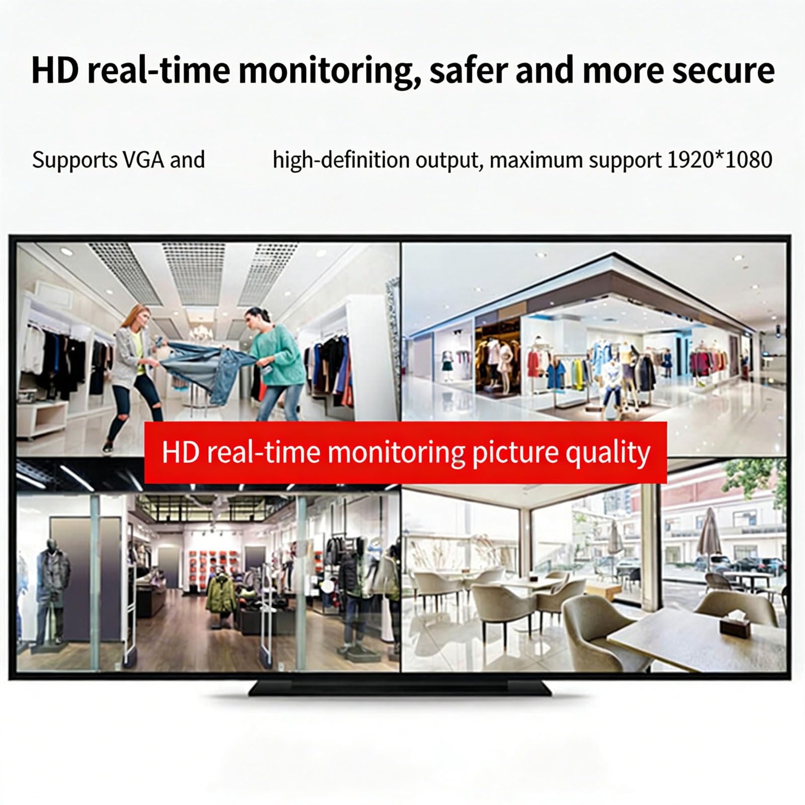Enregistreur vidéo de Mouvement Coaxial à 8 canaux, vidéo VGA, pour caméra de vidéosurveillance, sécurité des Petites Entreprises