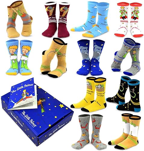 Calcetines clásicos con caja de regalo para mujer con diseño de El Principito disponible en Yaxa Guatemala