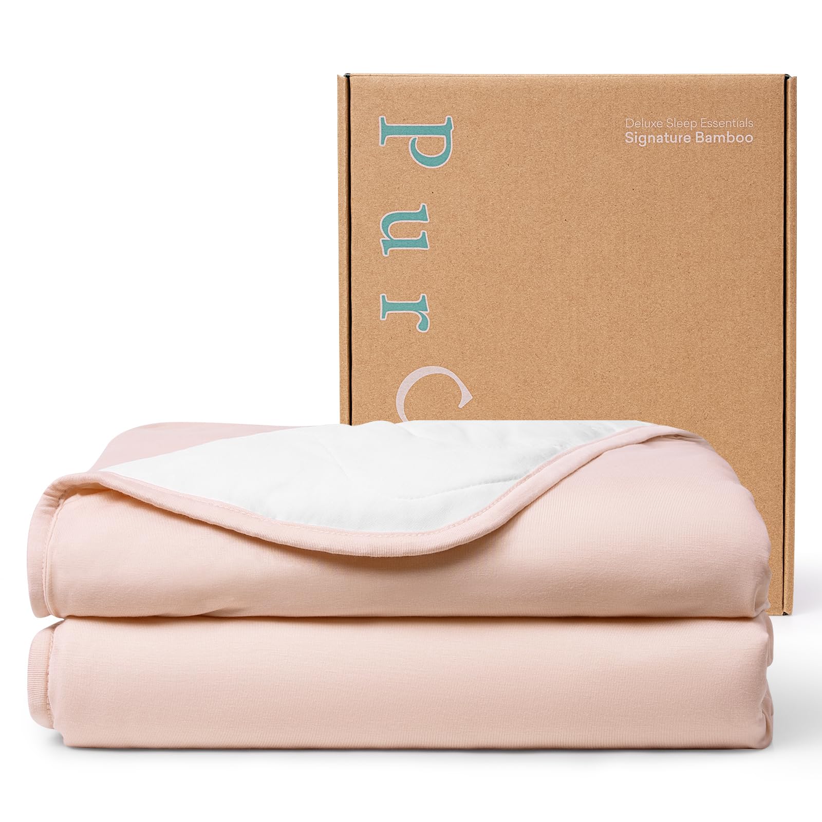 PurComfy Supersoft Bamboo Toddler Comforter Blush