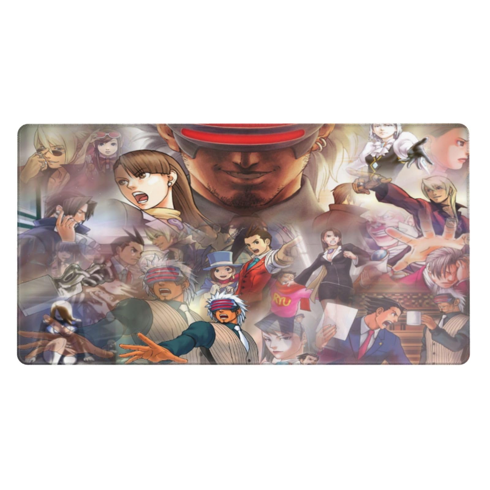 Amazon.co.jp：逆転裁判 マウスパッド デスクマット 大型 ゴムベース