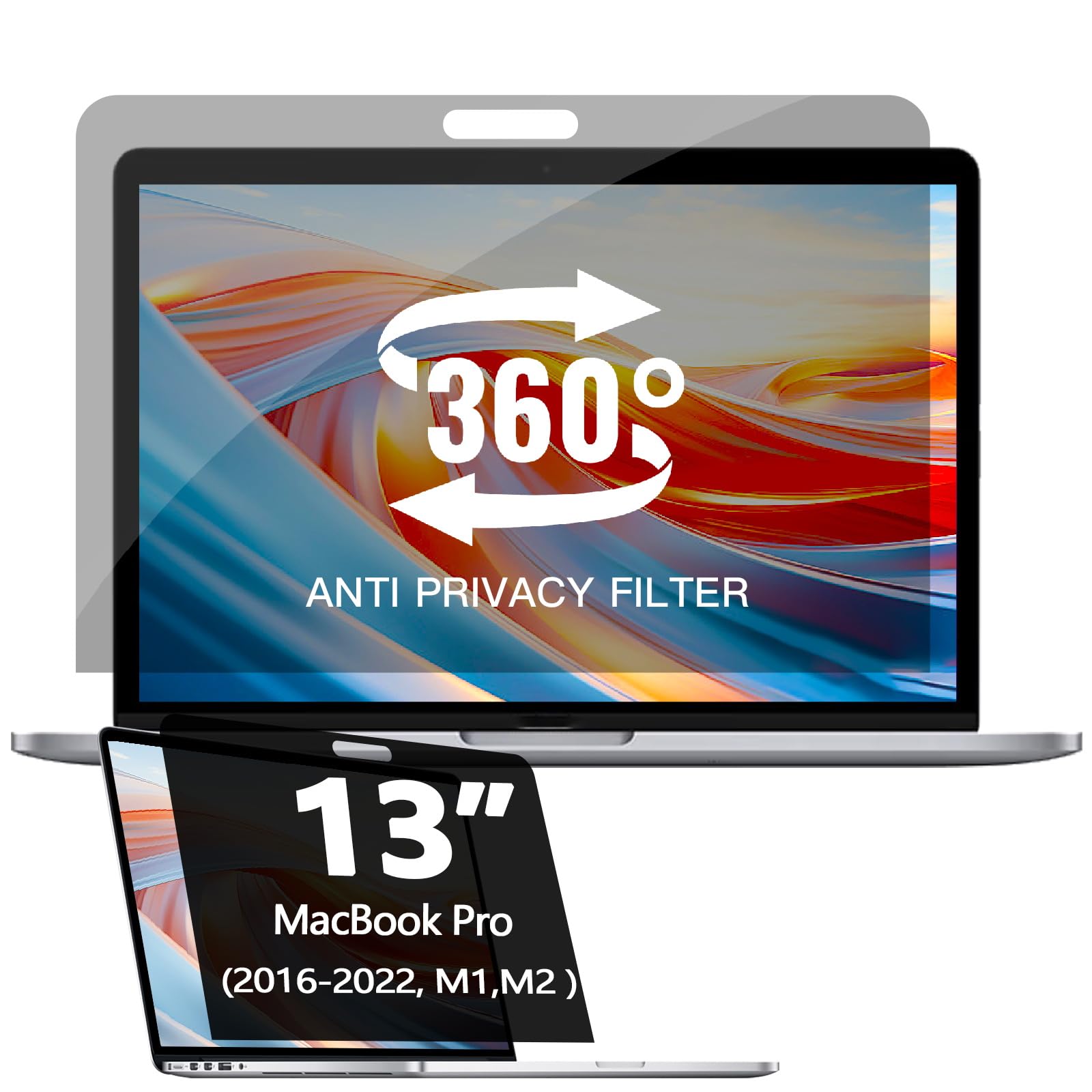360° Privacy Screen Protector Compatible for MacBook Air 13''(2018-2021,M1)
