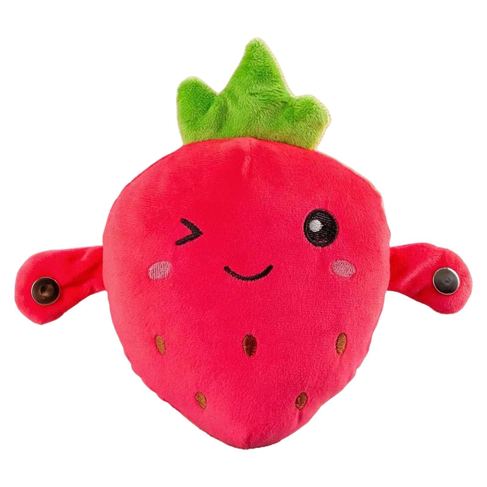 Genérico Peluche Interactivo Musical Fresa, Lindos Juguetes Sensoriales Musicales Fresa, Peluches Interactivo Fresas con Sonidos, Juguetes Peluche Sensor Táctil Música Fresas, para Niñas & Niños
