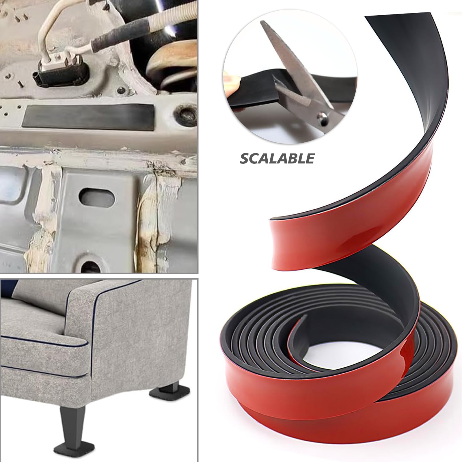 Strisce Isolanti Per Bordi Autoadesive 50mm X 5mm X 10m - Per Riscaldamento A Pavimento E Massetto, Isolamento Termico E Acustico, Colore Rosa