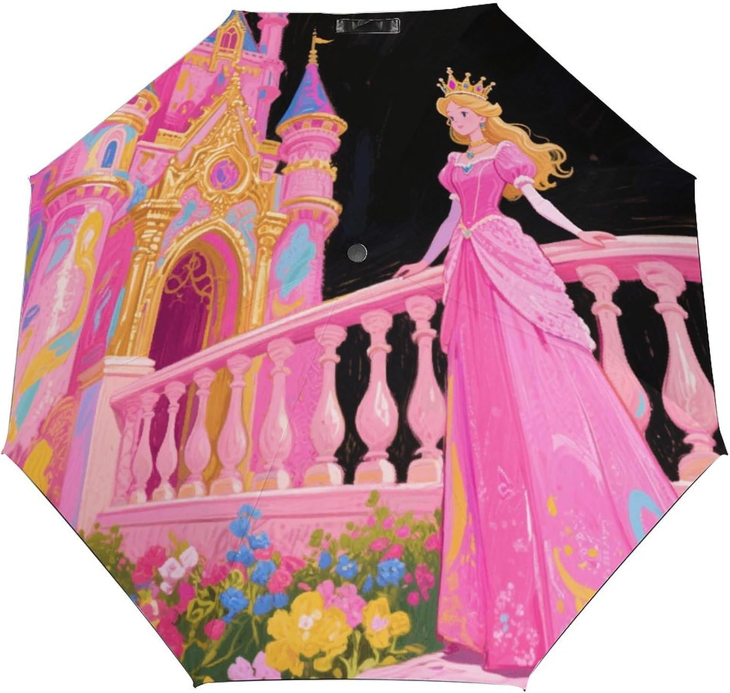 Folding Small Sun Umbrella Castle Princess Windproof Travel Umbrella Lightweight Small And Compact Suit for Pocket