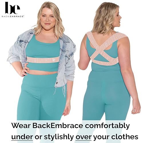 Miniatura 8 de Corrector de postura para mujeres y hombres, fabricado en Estados Unidos, soporte de hombro delgado y ajustable, soporte de espalda para aliviar el