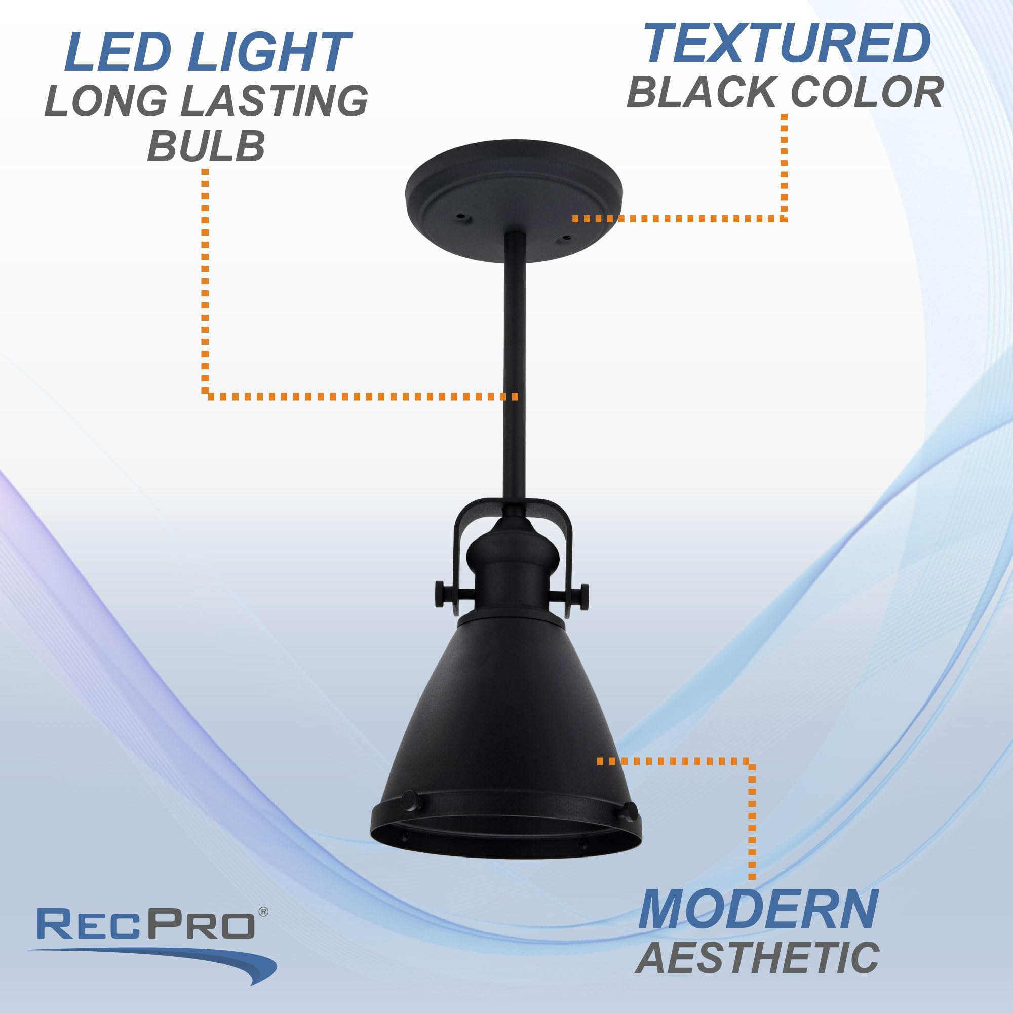 Amazon.com: RecPro RV 12V LED Pendant Light | Textured Black