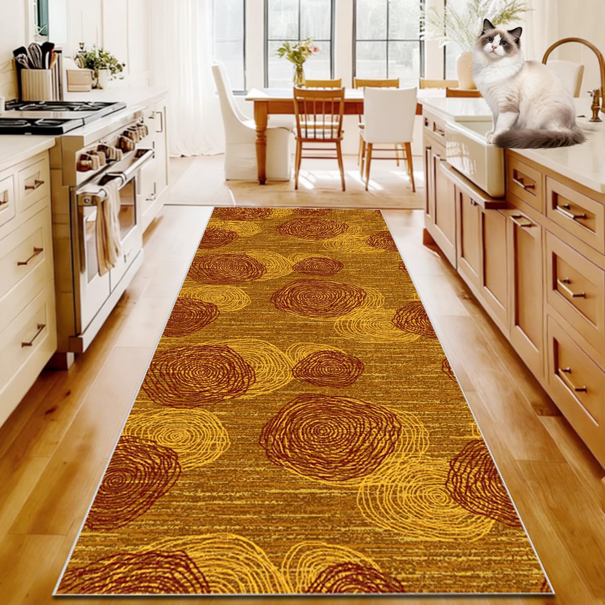 TFEHXYZU Carpet Runners for Hallways Non Slip Long Runner Rugs for Hallway 60 x 280 cm Hall Runner Area Rug Narrow Rugs Washable for Entryway Living Room Bedroom Laundry Room Kitchen Room