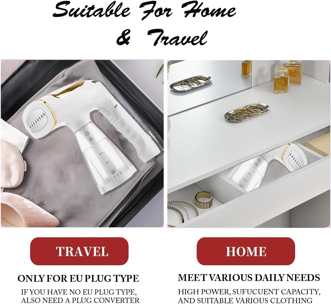 Generic Handheld Foldable Steam Iron Garment 1600 W Steamers Ironing Machine Travel Portable White Ironing Machine Garment Ironing Machine Steamer, Steamer Iron For Clothes