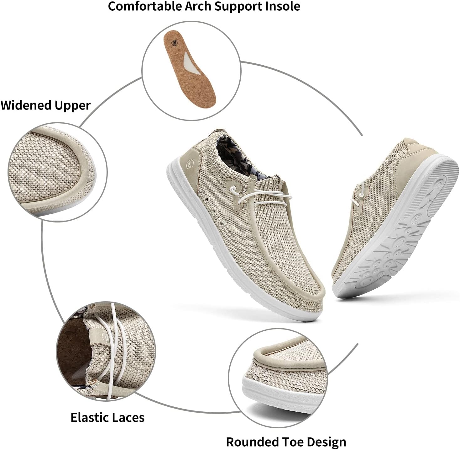 MEHOTO Men's Slip On Loafers | Arch Support Insole | Men's Shoes | Comfortable Light-Weight Mens Casual Loafers - Image 4