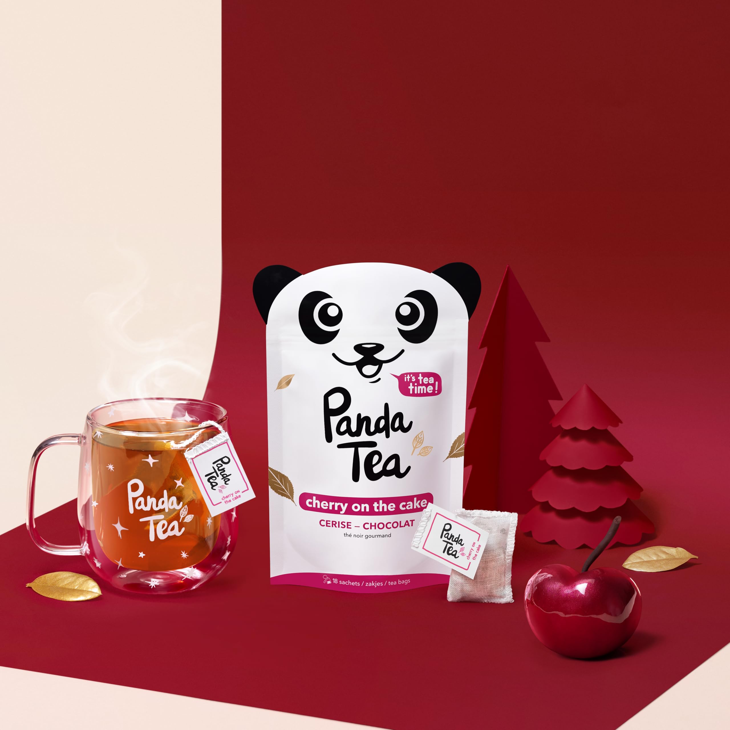 Panda Tea - Coffret Enchan-thé 20 sachets - Coffret Cadeau Thé & Tisane de Bio - Assortiment de Thés et Infusions Gourmands Hiver - Idée Cadeau à Offrir pour