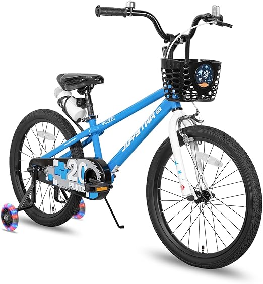 JOYSTAR 18 Inch Kids Bike with Training Wheels 18Inch Bike for Ages 5-8 Year Old Boys Girls Children Bicycle Blue