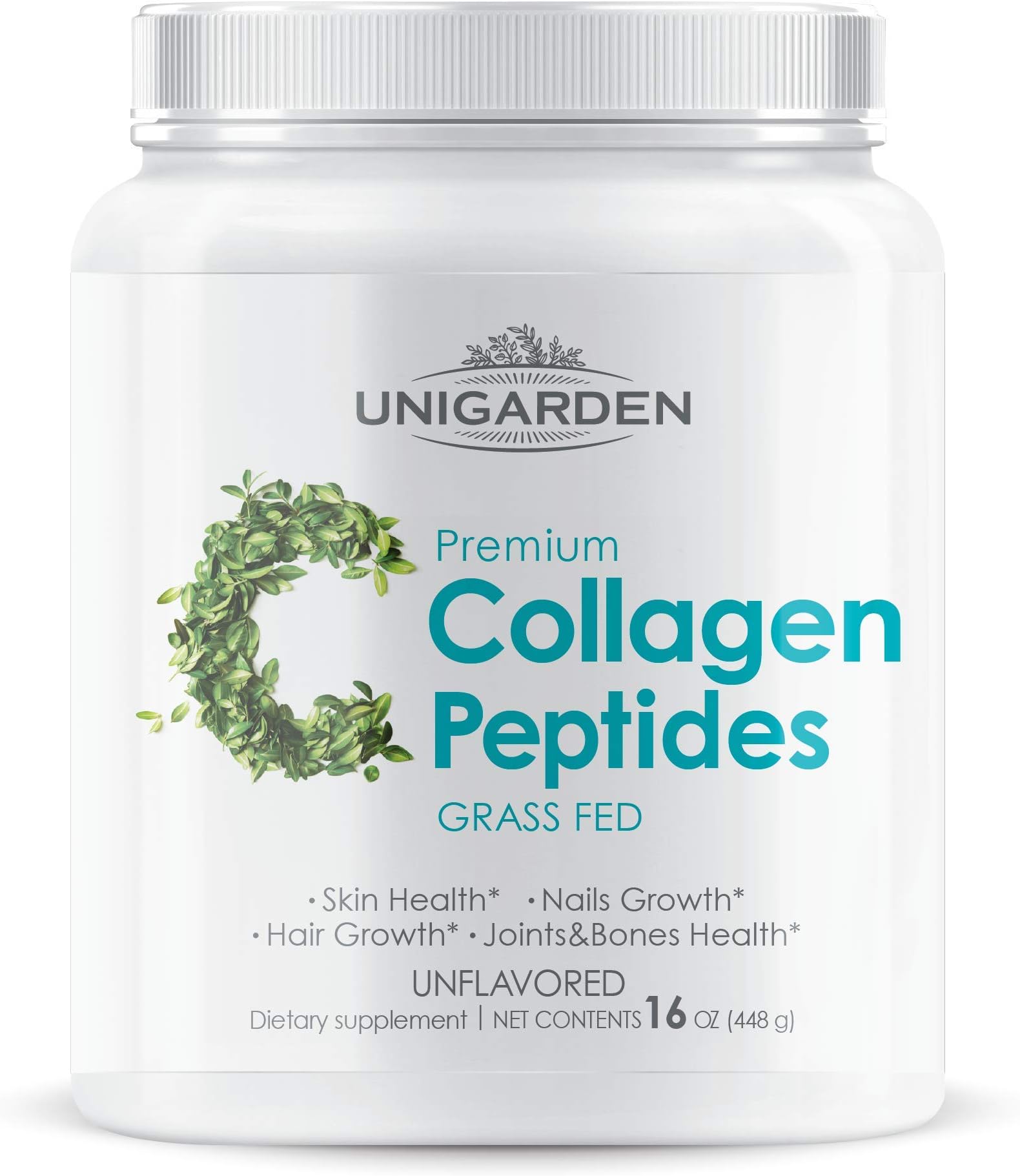 Premium Collagen Peptides, Grass Fed Collagen Peptides, 16oz, Unflavored, Premium, Made in USA