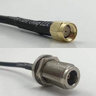 1 foot RG405 RP-SMA MALE to N FEMALE BULKHEAD Pigtail Jumper RF coaxial cable 50ohm Quick USA Shipping