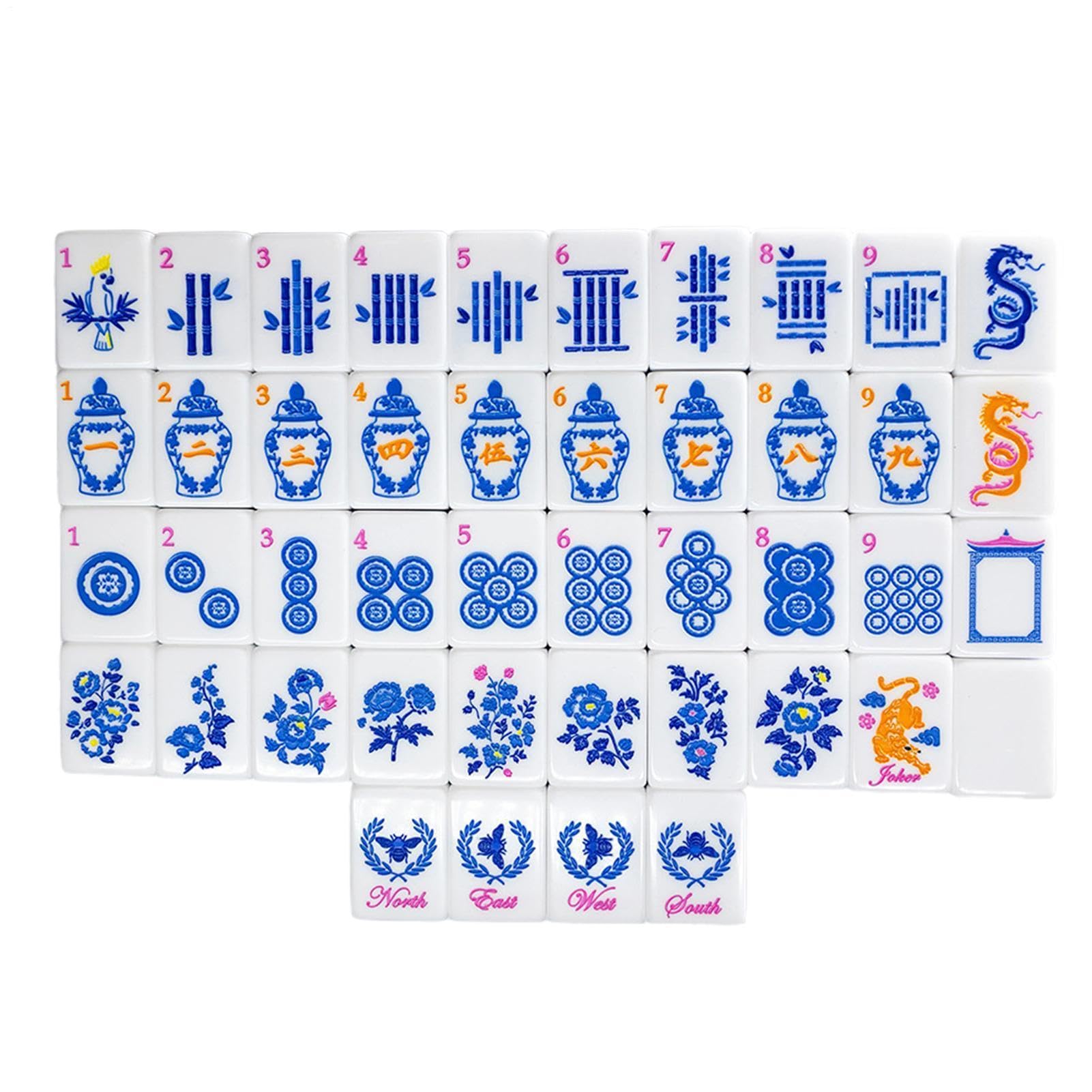Generisch Mahjong-Stein 160-teiliges, graviertes Acryl-Gesellschaftsspiel | Mahjong-Steine-Set Für erfahrene Spieler und Anfänger, Partys, Erwachsene, Schwimmbad, Reisen, Ausflüge und Zuhause