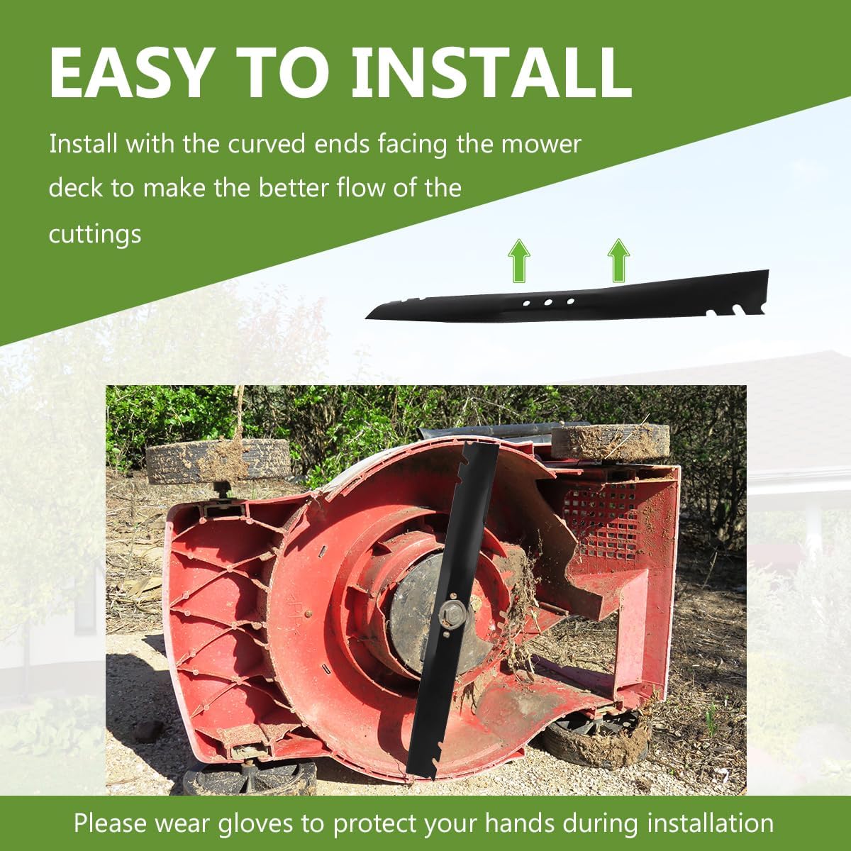 131-4547-03 Lawn Mower Mulching Blade for 22" Toro Recycler 20016 20017 20332 20071 20330C 20065 - Heavy Duty Blade Replaces 108-9764-03 104-8697-03 104-8697-03P - 2 Pack