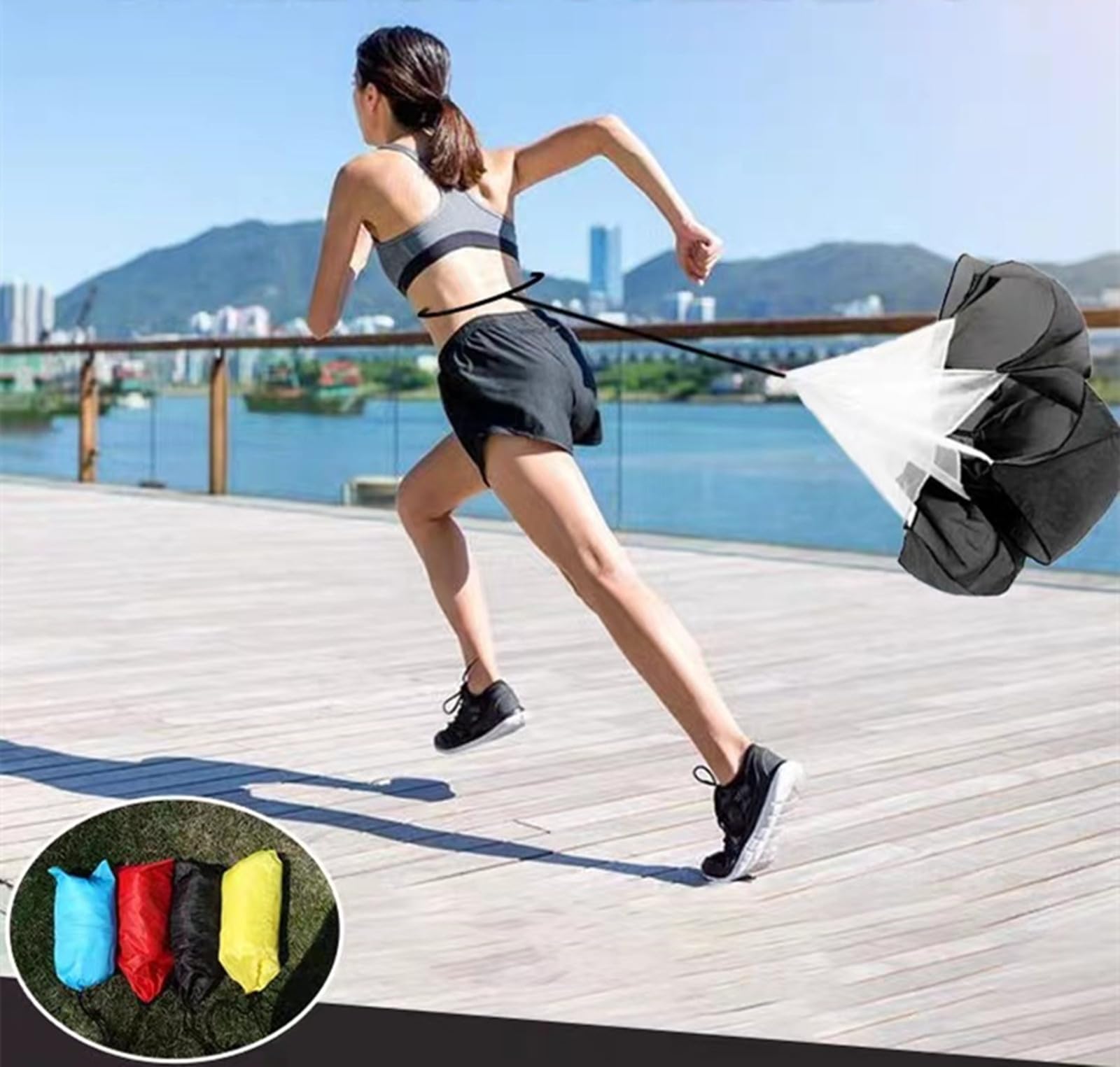 Paracadute di Resistenza Allenamento Calcio Resistenza paracadute per il Fitness per Migliorare Velocità, Resistenza, Forza e Accelerazione