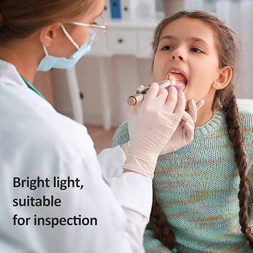 Miniatura 4 de CAVN Lámpara de bolígrafo con calibre de pupila LED para enfermeras médicos 2 piezas de luz médica reutilizable para estudiantes de enfermería oro