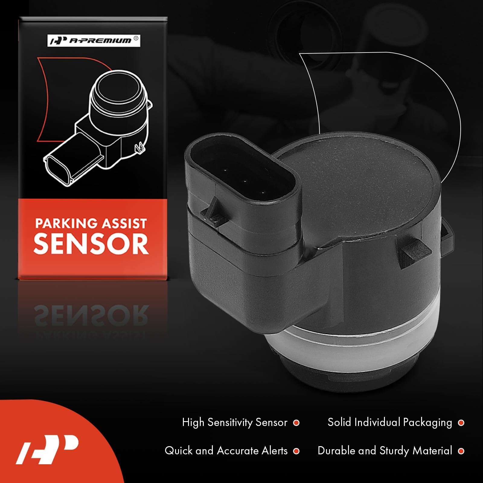 A-Premium Reverse Backup Parking Assist Sensor Compatible with Select Jaguar & Land Rover Models - F-Pace 2017-2021, Discovery Sport 2015-2022, Discovery 2017-2022, Replace# HK8315K859AA