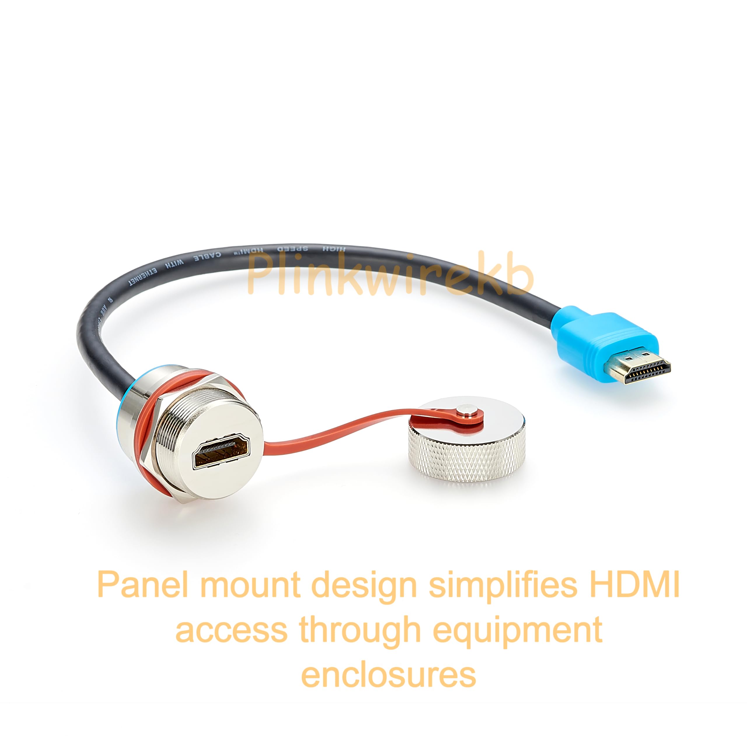 Prolunga HDMI Panel Mount IP67 maschio a femmina, 0,3 m