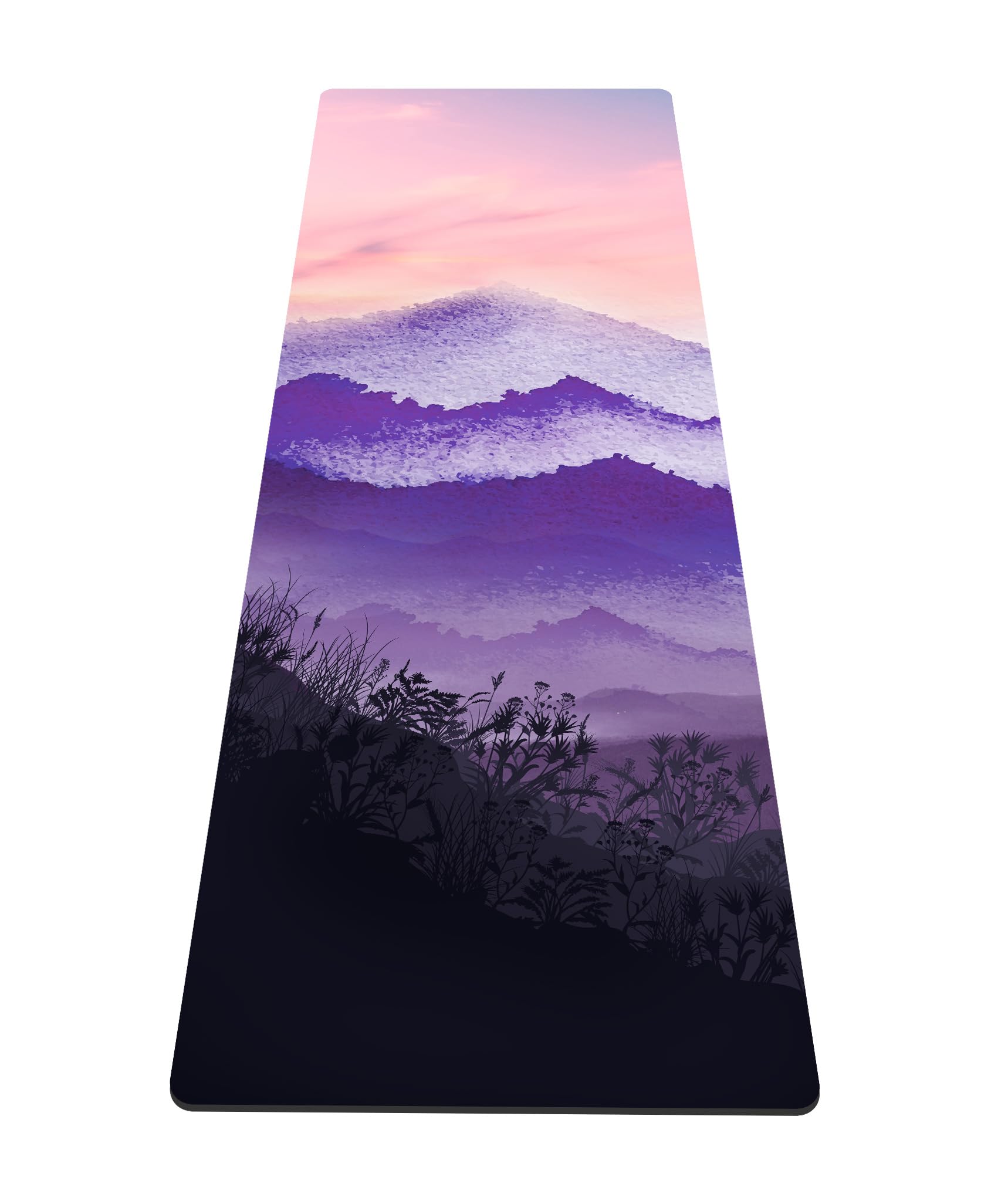 nuveti Yoga Mat Print Extra Thick TPE Non Slip Fitness Exercise Mat with Carrying Bag,72"x24" Extra Thick 6MM Exercise & Workout Mat for Yoga, Pilates