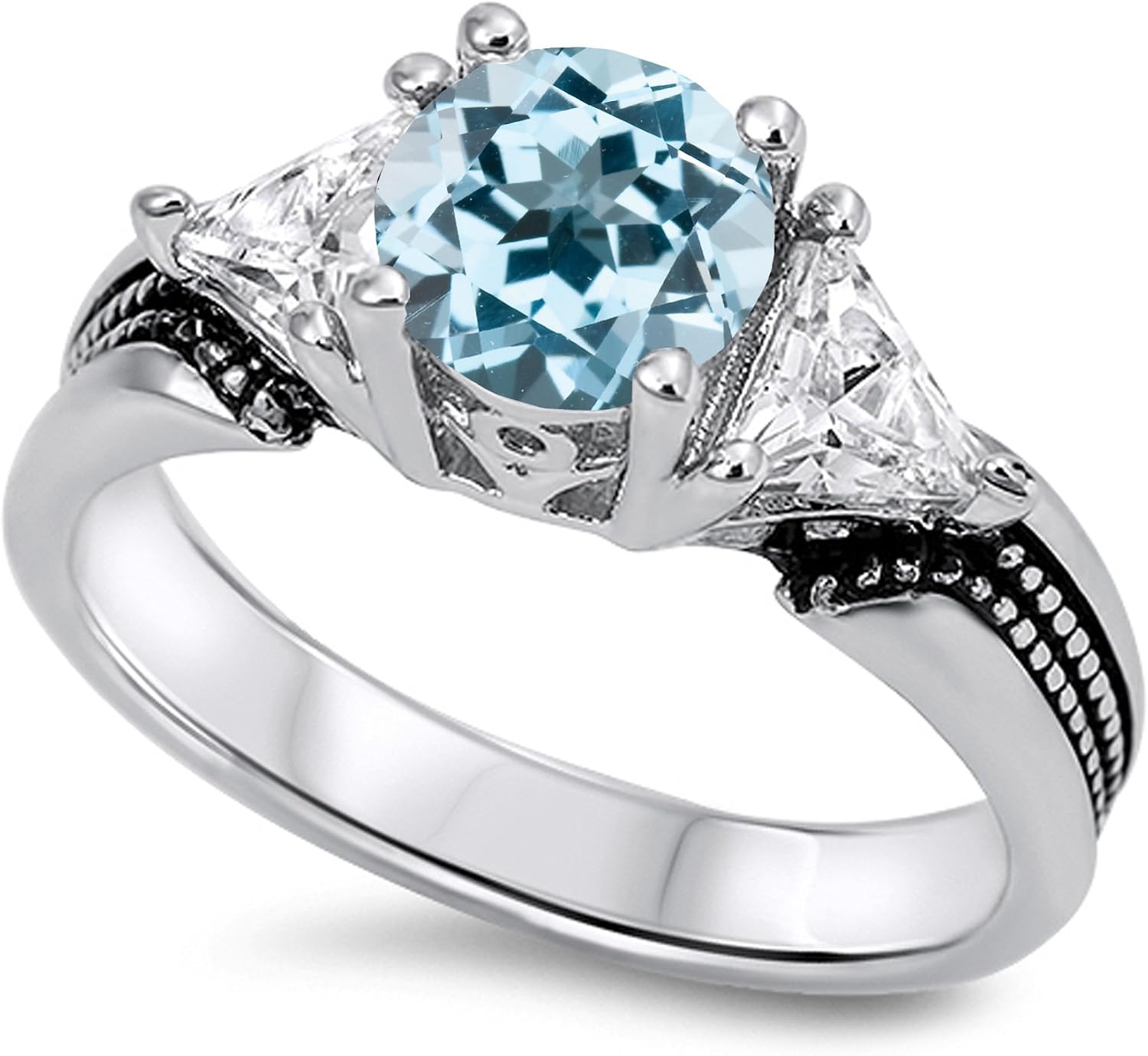 CHOOSE YOUR COLOR Sterling Silver Round Ring
