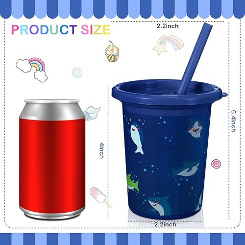 Miniatura 3 de Nuanchu 12 vasos para niños con pajitas y tapas para niños pequeños, vasos reutilizables de plástico de 10 onzas para niñas, escuela, fiesta de