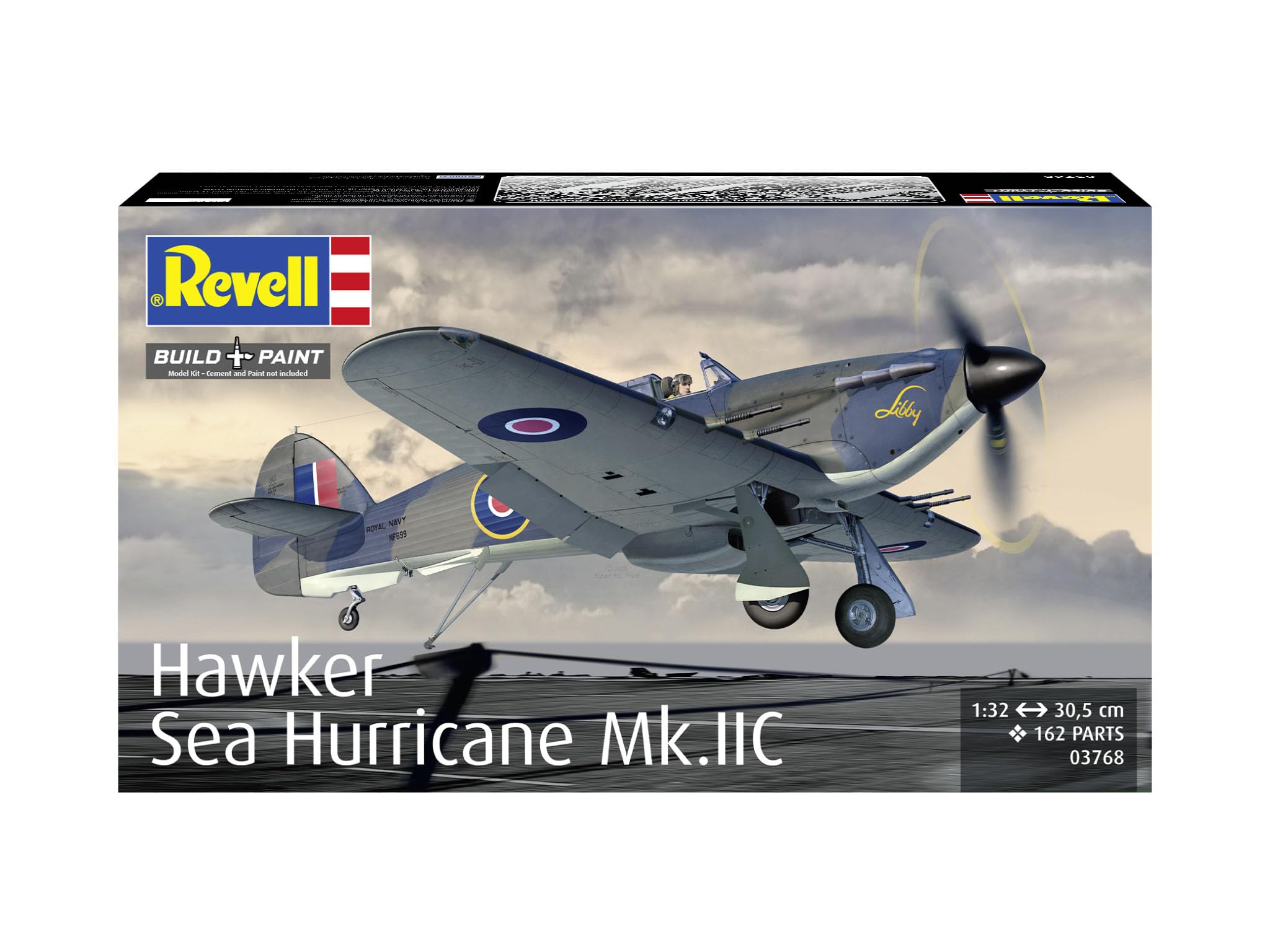 Revell Hawker Sea Hurricane Mk.IIC 03768 - Modellino in plastica non costruita/non verniciata, scala 1:32