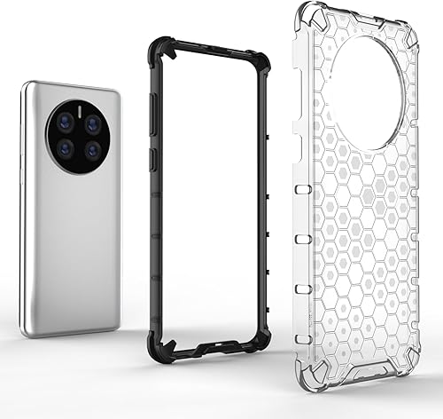 Miniatura 5 de Funda para Huawei Mate 50 Pro, funda para Huawei Mate 50 Pro Honeycomb Anti-Drop Shock-Absorbing Case Negro