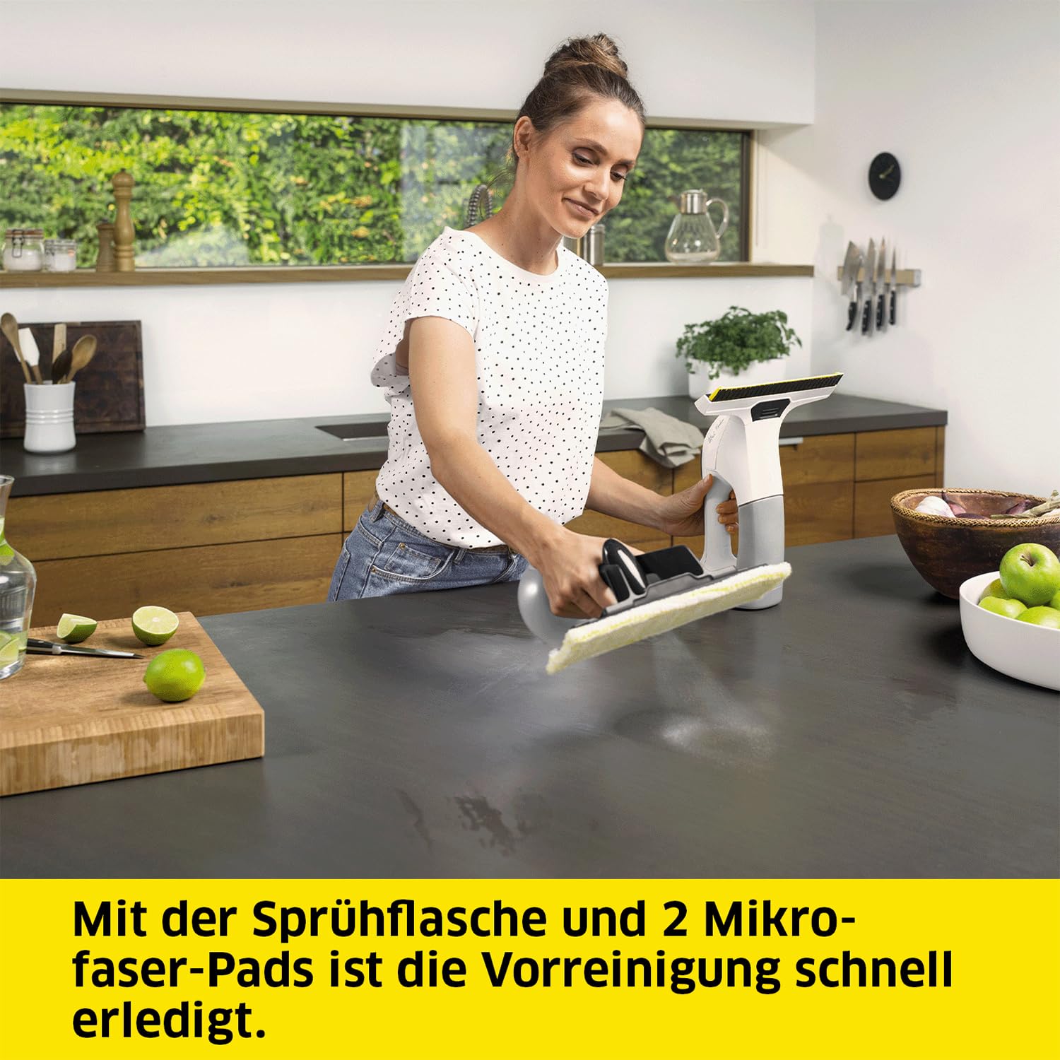 KÄRCHER Akku-Fenstersauger WV 7 Signature Line, 100 min, LED-Ladezustandsanzeige, 2 Düsen