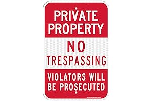 Private Property No Trespassing Aluminum Sign