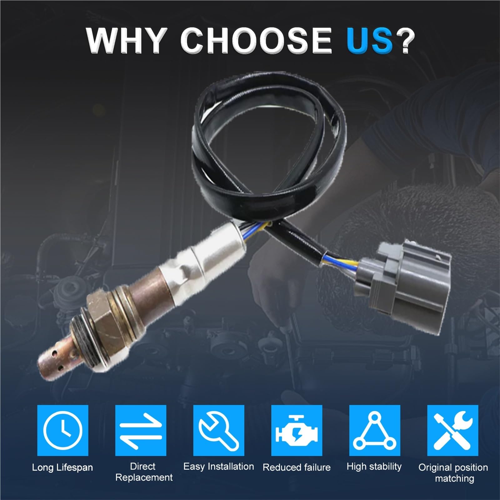 Sensore di Massa d'Aria per Auto, sonda Lambda a Monte, sensore di Ossigeno O2 LZA10-AF4 LZA10AF4 Compatibile con Subaru Forester, Legacy, Impreza 1.5-22641-AA272 22641AA272
