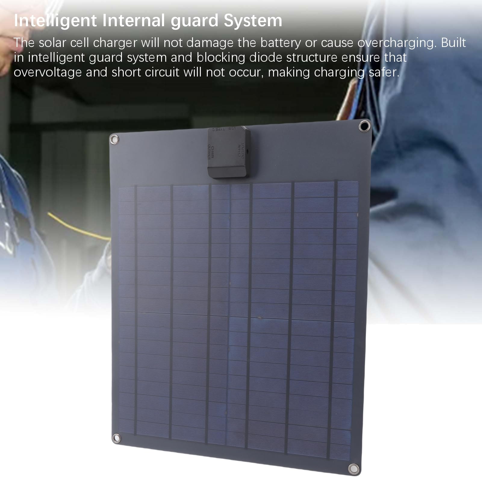 Garosa Cargador de Batería Solar para Coche de 35 W, Panel de Alta Eficiencia, Cargador Inteligente con Control MPPT, Ideal para Vehículos Recreativos, Barcos y Motocicletas