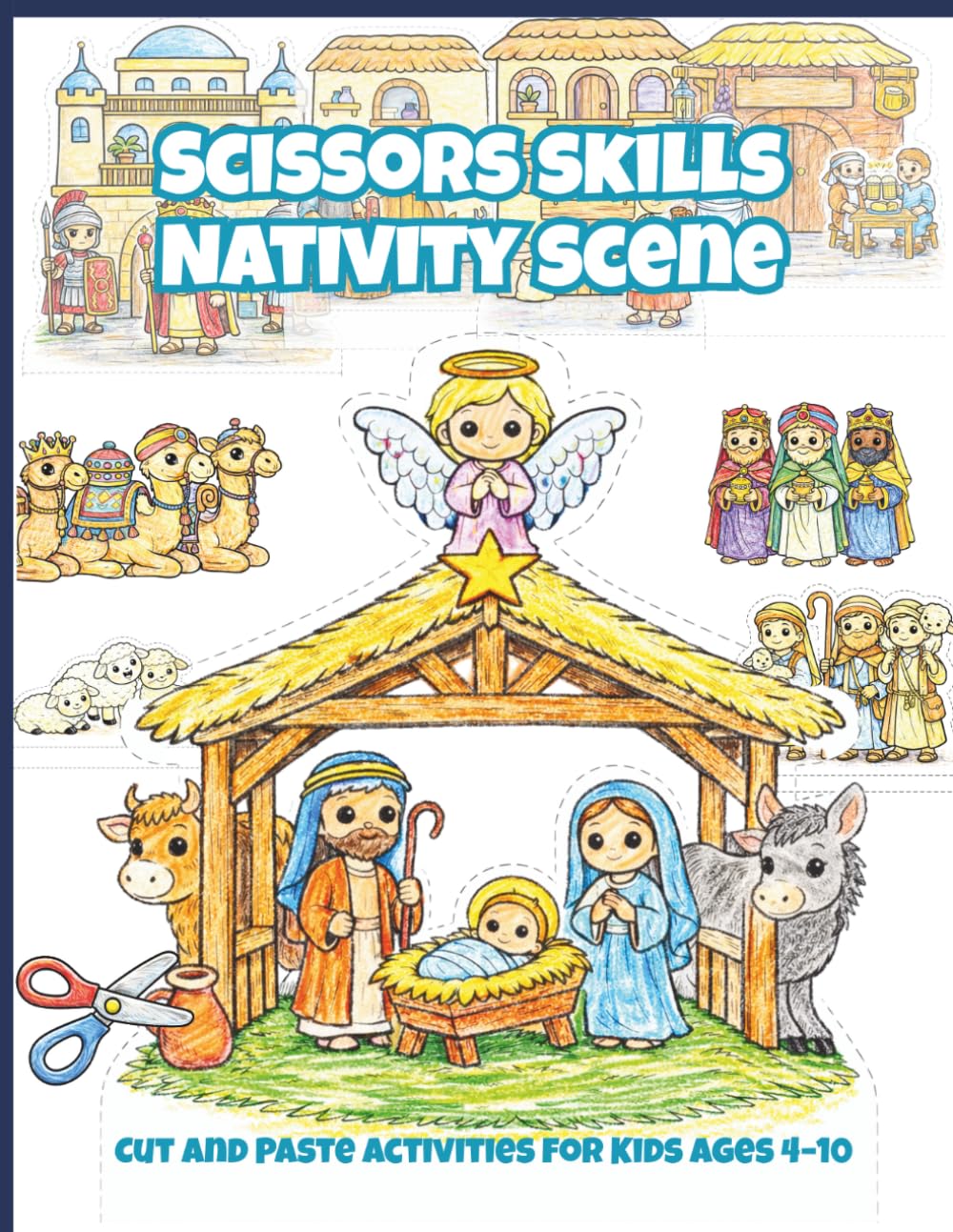 scissors skills: nativity scene