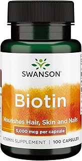 Swanson 〔スワンソン〕 ビオチン ビタミン B7 5000 mcg 100 カプセル