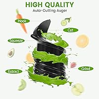 Vista 6 de Cold Press Juicer, 6.5" Wide Feed Chute Juice Extractor Machine with Handle, High Juice Yield, 350W Professional Slow Masticating Juicer for Whole