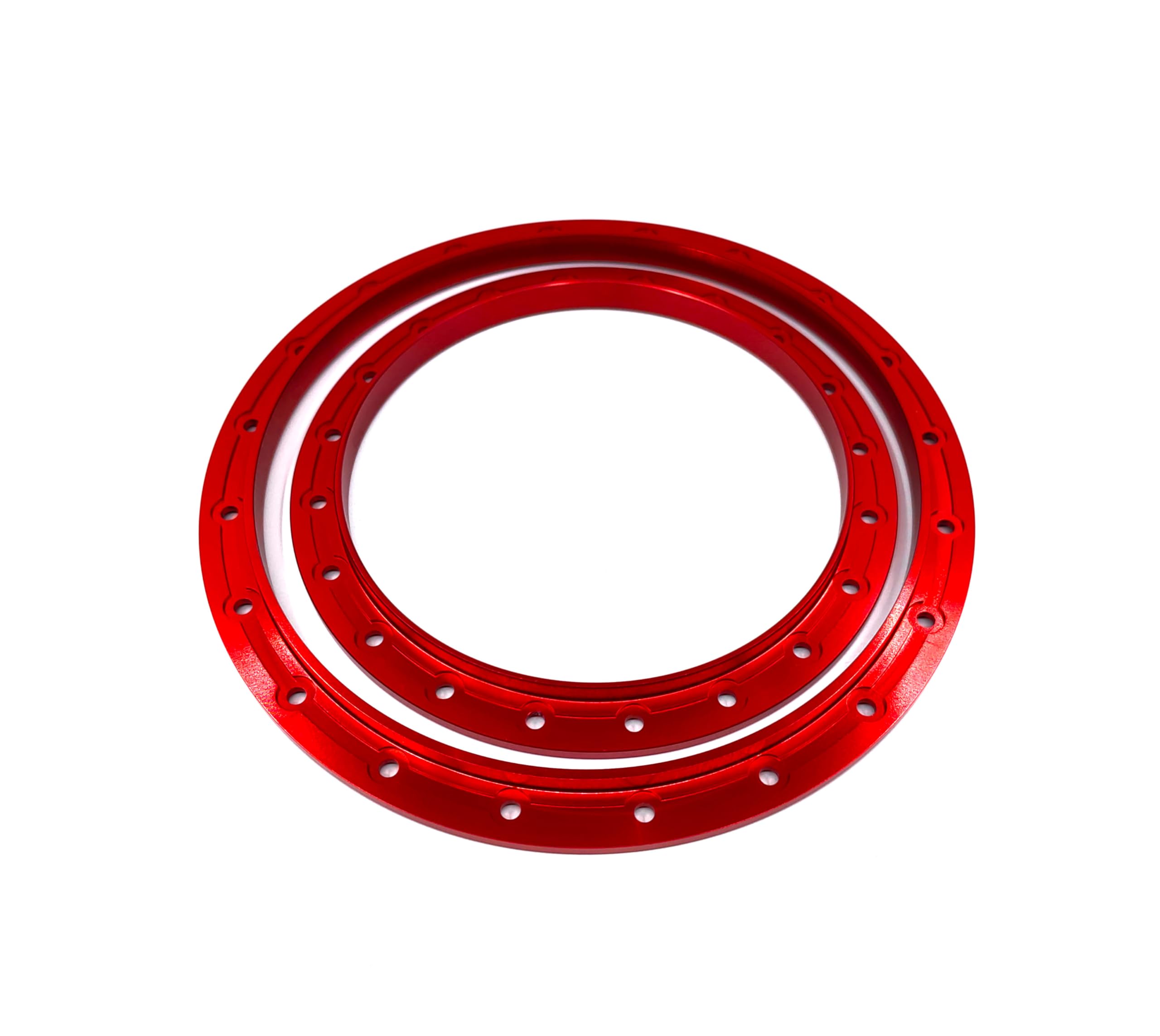 KEBEILEE CNC Alu Inner Outer beadlock Ring for Proline Badlands MX43 Wheel (red)
