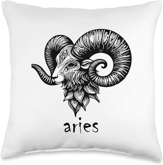 Zodiac sign Aries Horoscope Throw Pillow